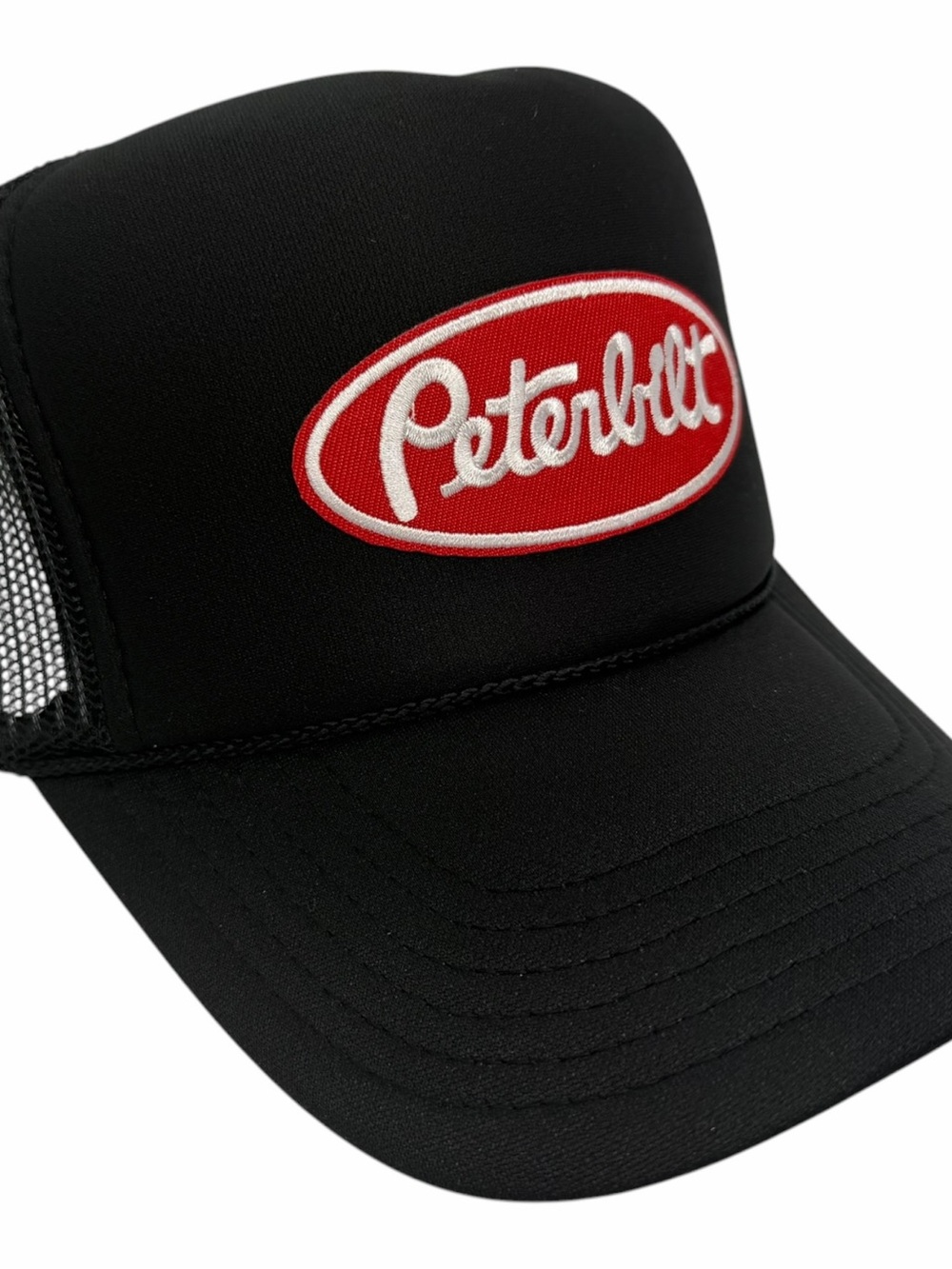 VINTAGE NEW PETERBILT TRUCKS BLACK RED TRUCKER HAT SNAPBACK ADULT TRENDY